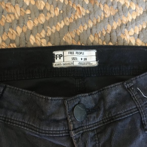 Free People | Dark Gray Corduroy Pants (28) - Picture 3 of 5